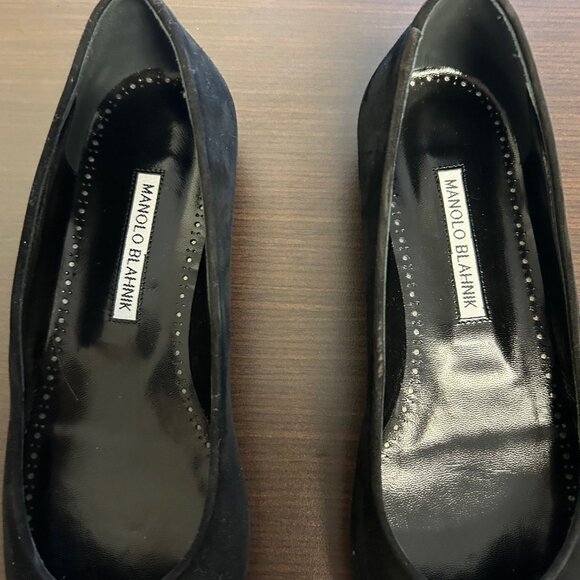 Manolo Blahnik Magergapla Flats.  Black Suede.  Size 39 (9).  NEVER WORN - Picture 6 of 6